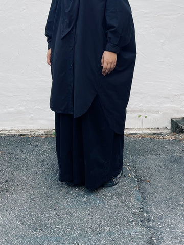 Oversized Cotton Blouse : Black