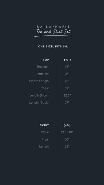 Top & Skirt Set : Black