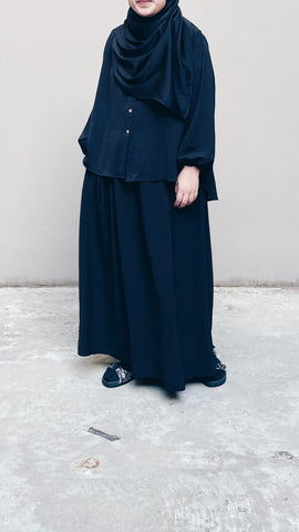 Top & Skirt Set : Black