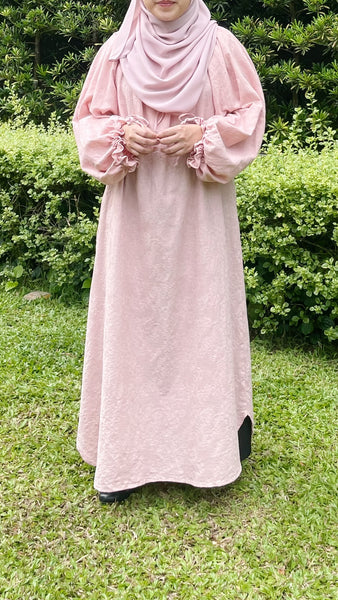 Floral Gathered Dress : Blush