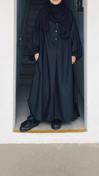 Rumi Cotton Dress : Black