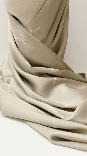 Satin Silk Shawl : Sage