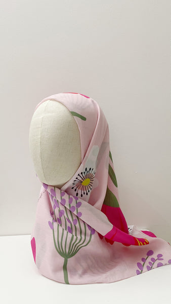 Voile Scarf 45” : Pink