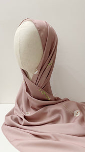 Matte Satin Shawl : Rosewood