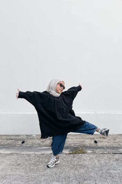 Hannah ShirtDress : Black