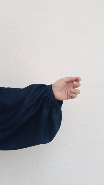 Rumi Cotton Dress : Navy