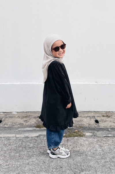 Hannah ShirtDress : Black