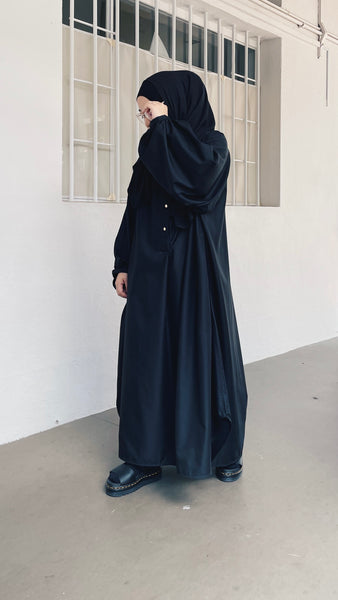 Rumi Cotton Dress : Black