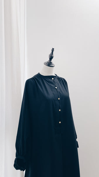 Rumi Cotton Dress : Black