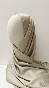 Satin Silk Shawl : Sage