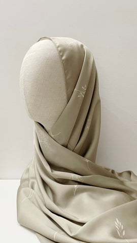 Satin Silk Shawl : Sage