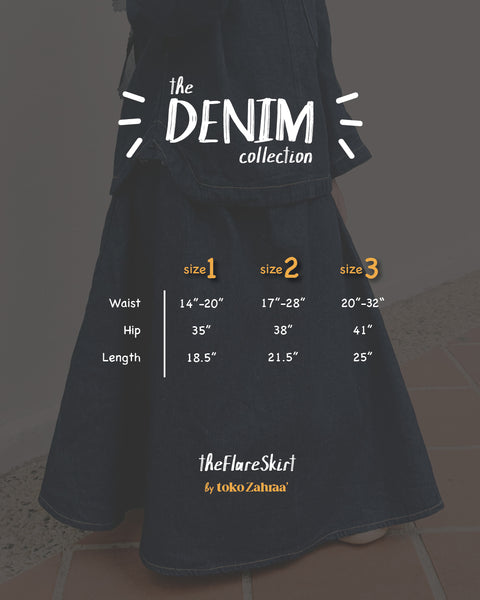 Denim : Flare Skirt