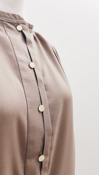 Rumi Cotton Dress : Walnut