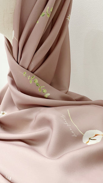 Matte Satin Shawl : Rosewood