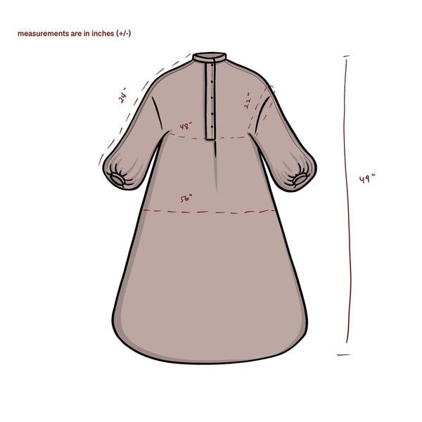 Rumi Cotton Dress : Walnut