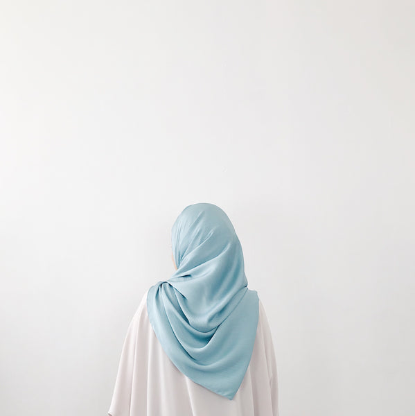 AS/IS - Textured Satin : Sky Blue
