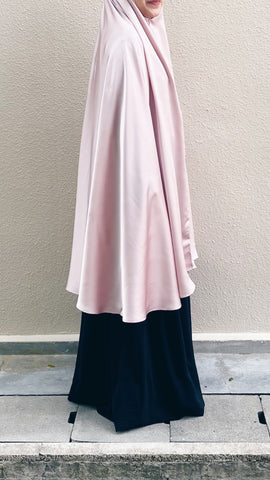 Satin Silk Telekung : Blush