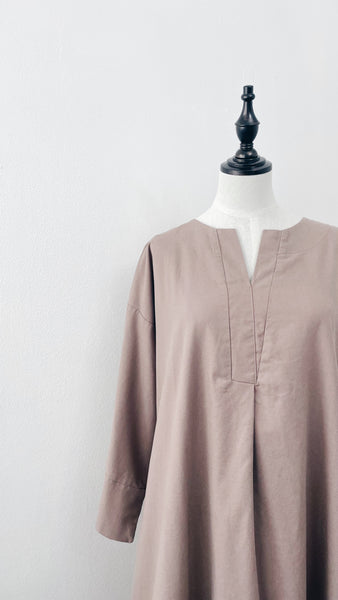 Cotton Linen Dress : Oak