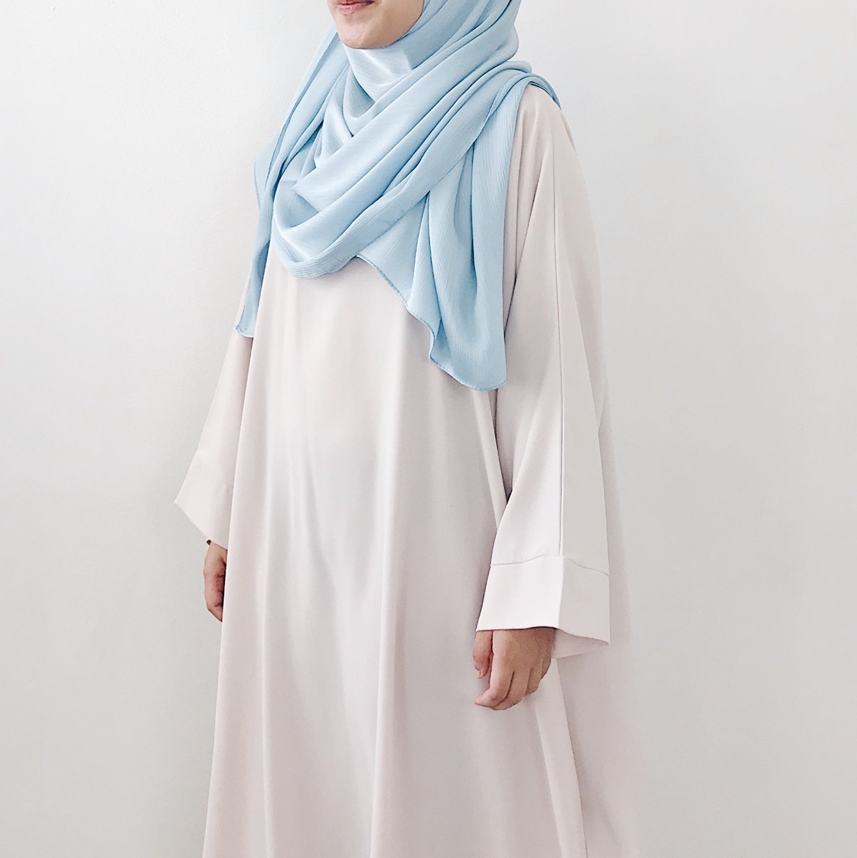 Textured Satin : Baby Blue