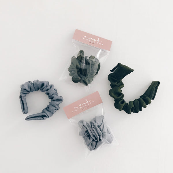 Mask Connector Set : Army & Grey