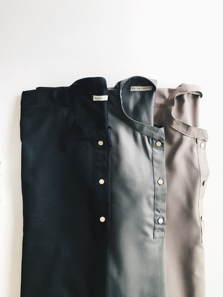 Oversized Cotton Blouse : Black