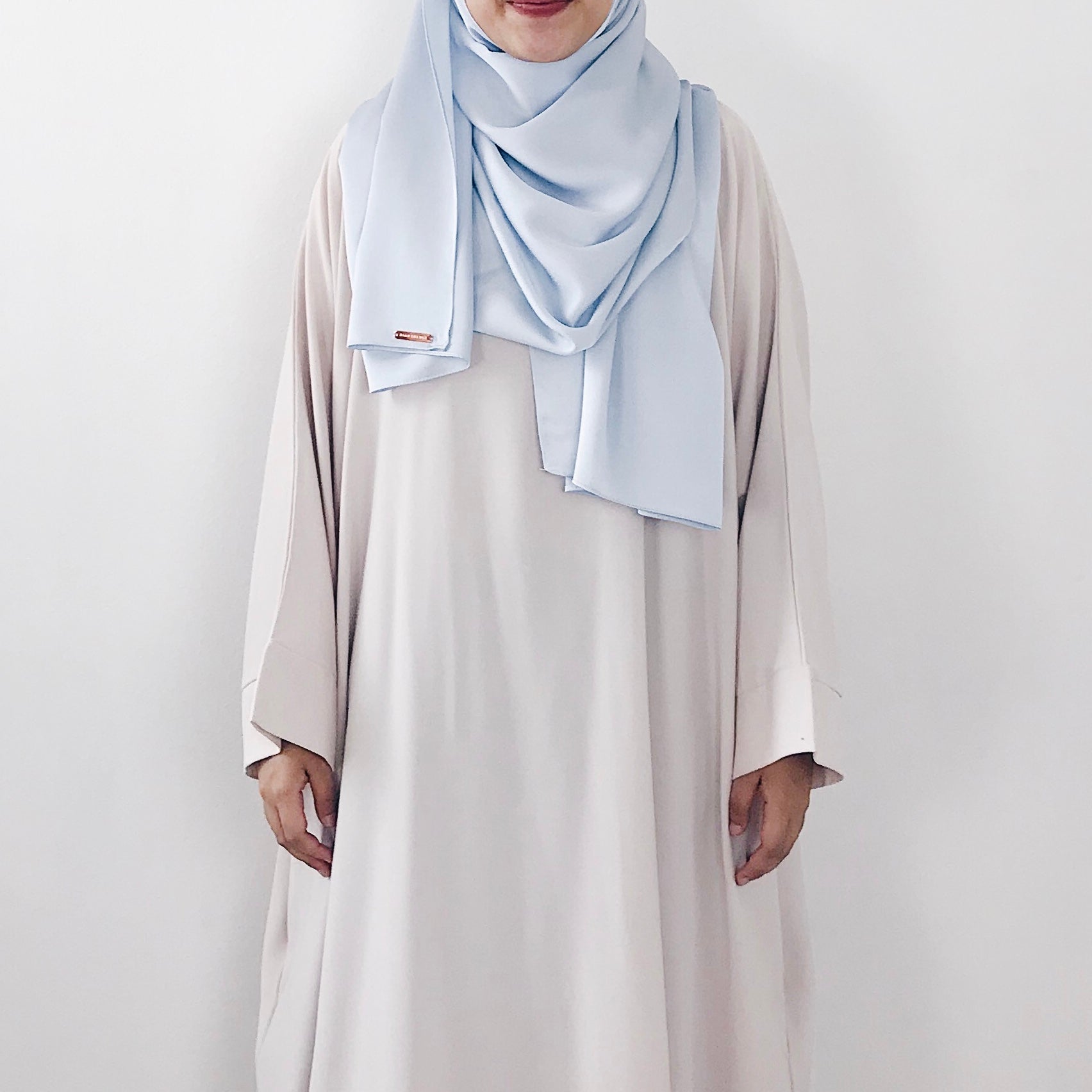 Satin Crepe : Light Blue