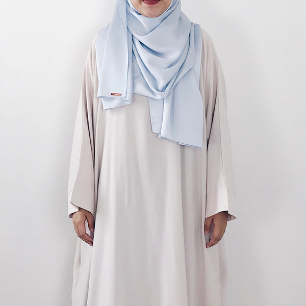 Satin Crepe : Light Blue