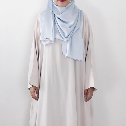 Satin Crepe : Light Blue