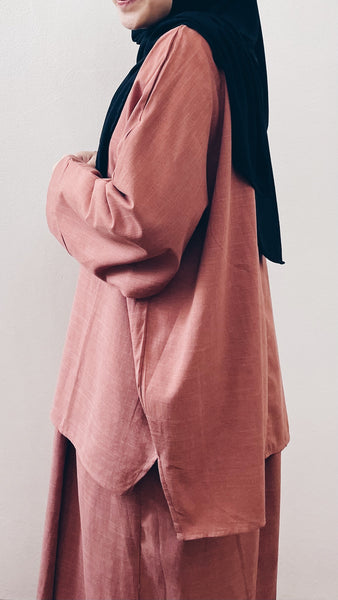 Santai Top & Skirt : Terracotta