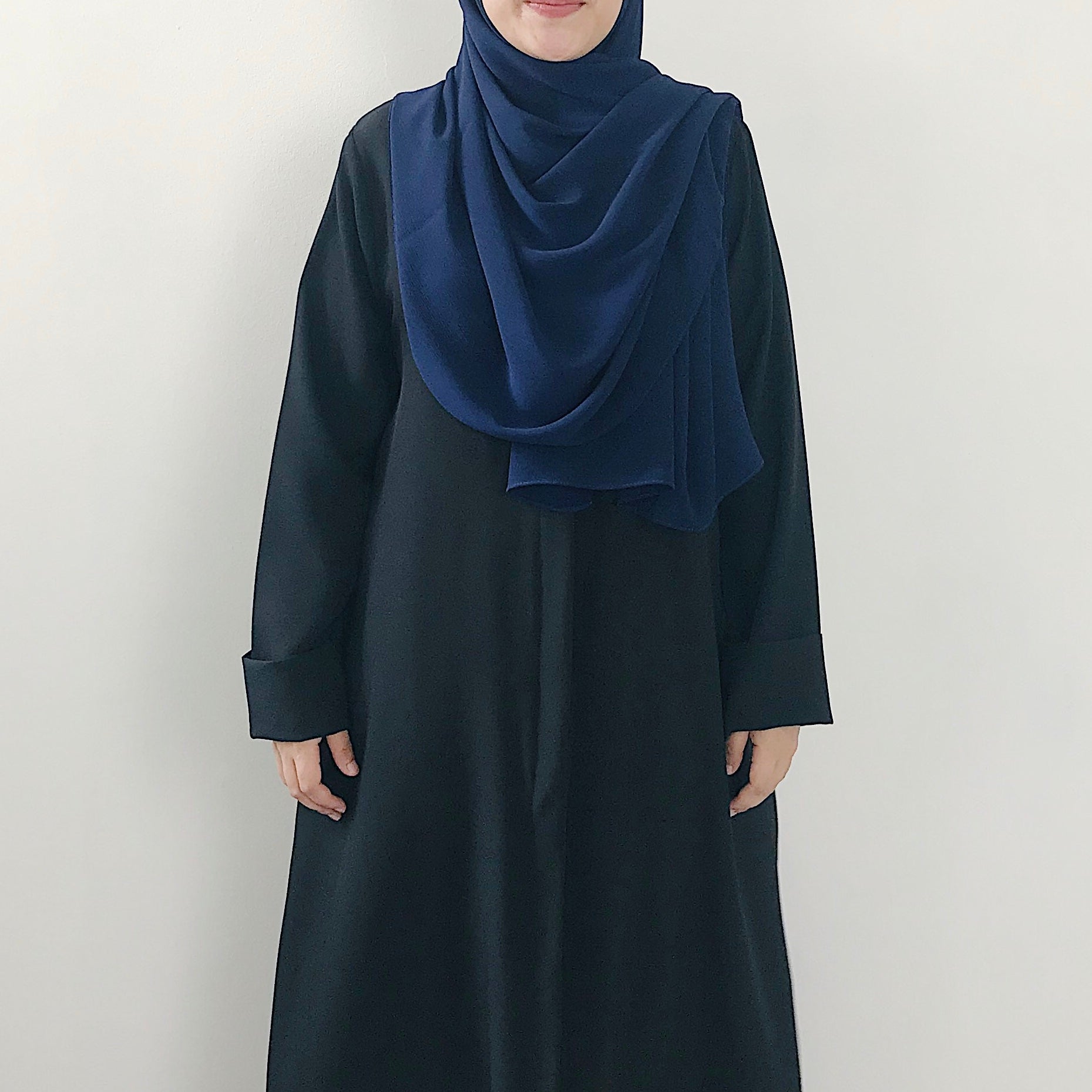 Textured Chiffon : Navy