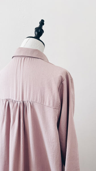 Front-Button Dress : Blush