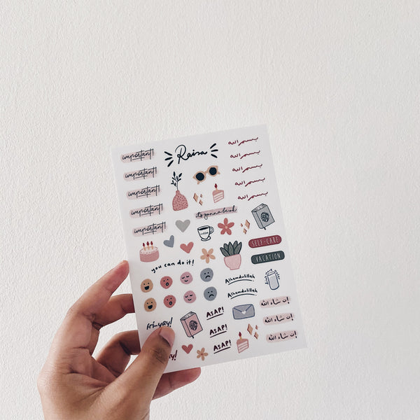 A6 Sticker Sheet : Journal