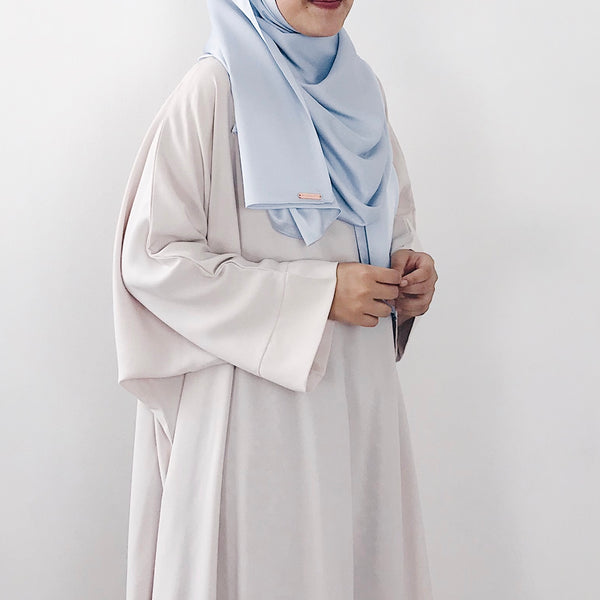Satin Crepe : Light Blue
