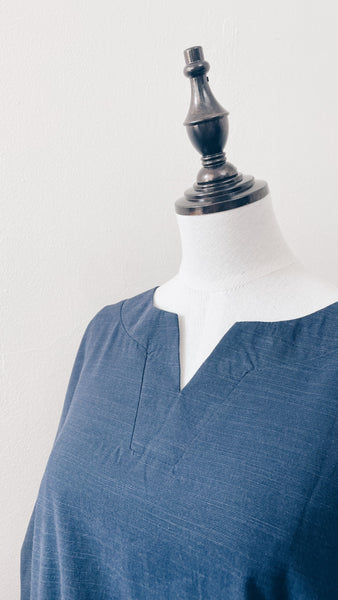 Santai Top & Skirt : Navy