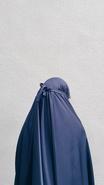 Satin Silk Telekung : Midnight