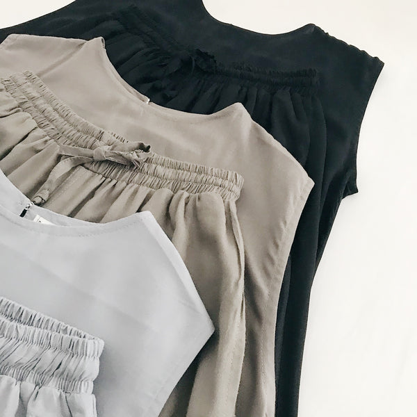 Essentials : Top & Bottom in Tan