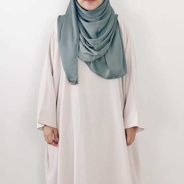 Textured Satin : Metallic Grey