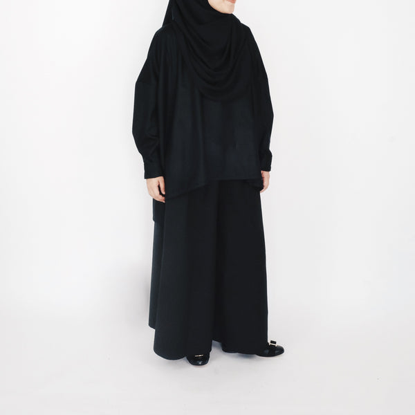 Oversized Cotton Blouse : Black