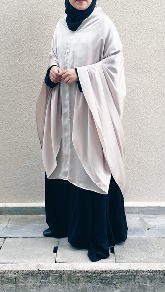 Satin Silk Telekung : Champagne