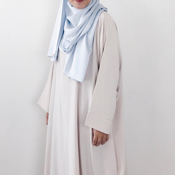 Satin Crepe : Light Blue