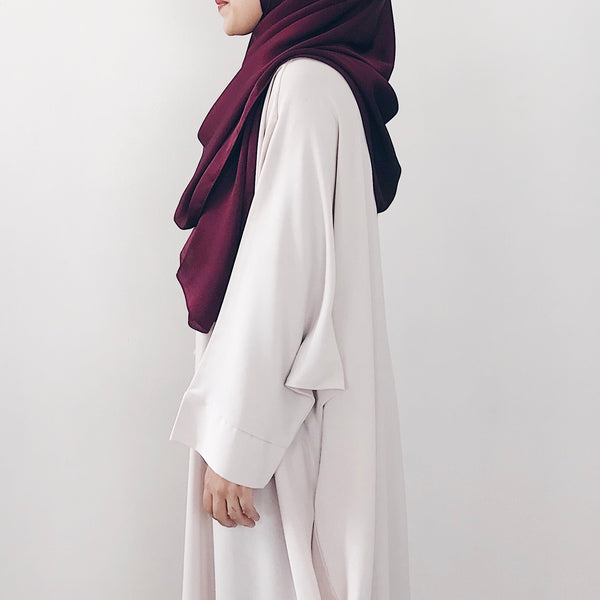 Satin Crepe : Maroon