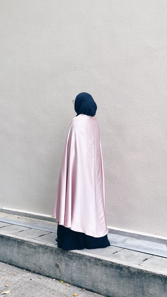Satin Silk Telekung : Blush