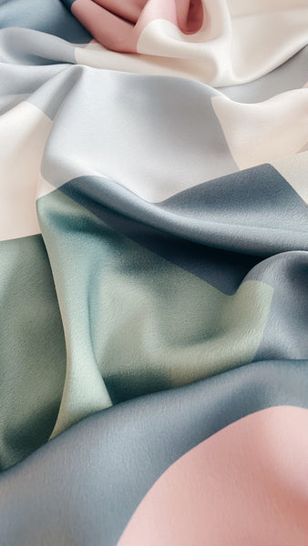 Printed : Abstract in Teal