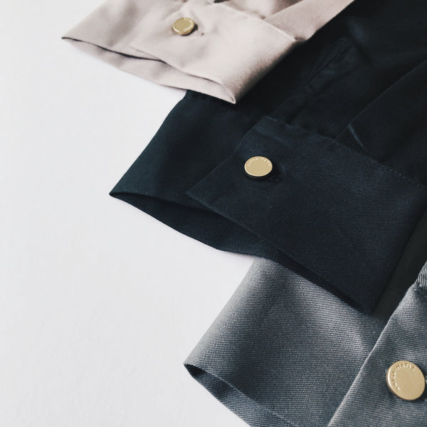 Oversized Cotton Blouse : Black