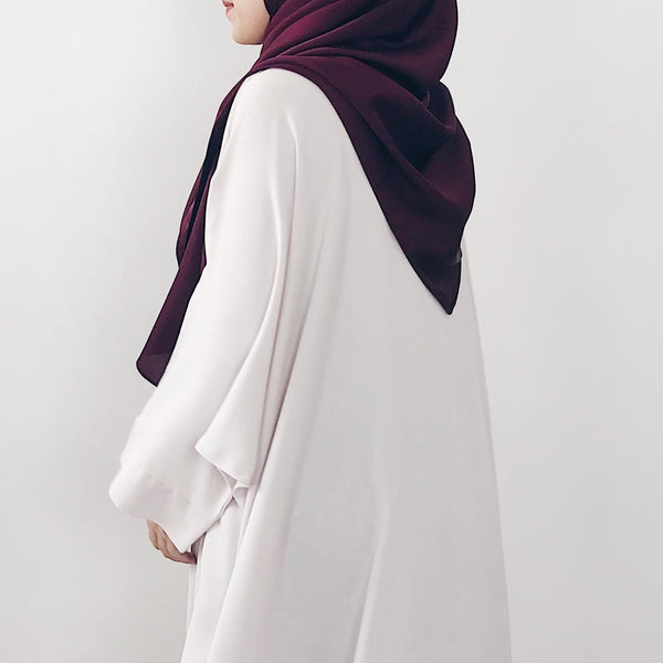 Satin Crepe : Maroon