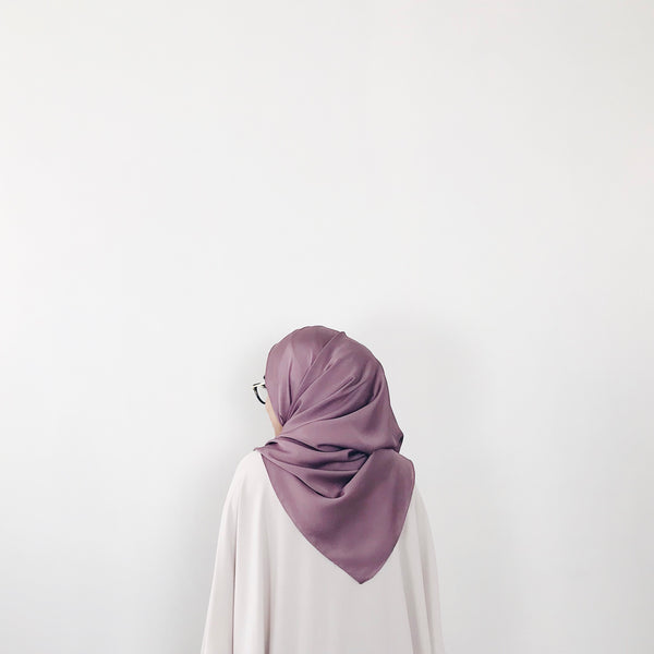 Satin Crepe : Dusty Purple