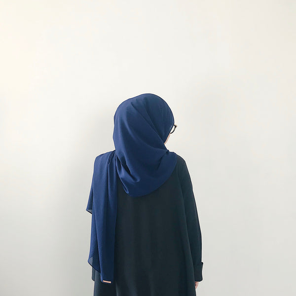 Textured Chiffon : Navy