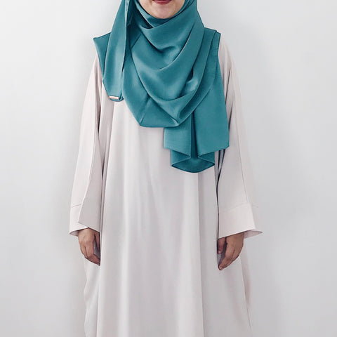 Satin Crepe : Turquoise