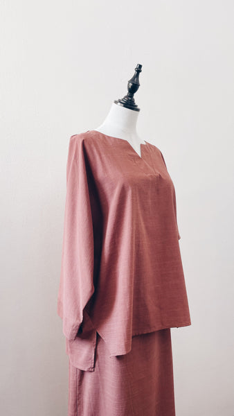 Santai Top & Skirt : Terracotta