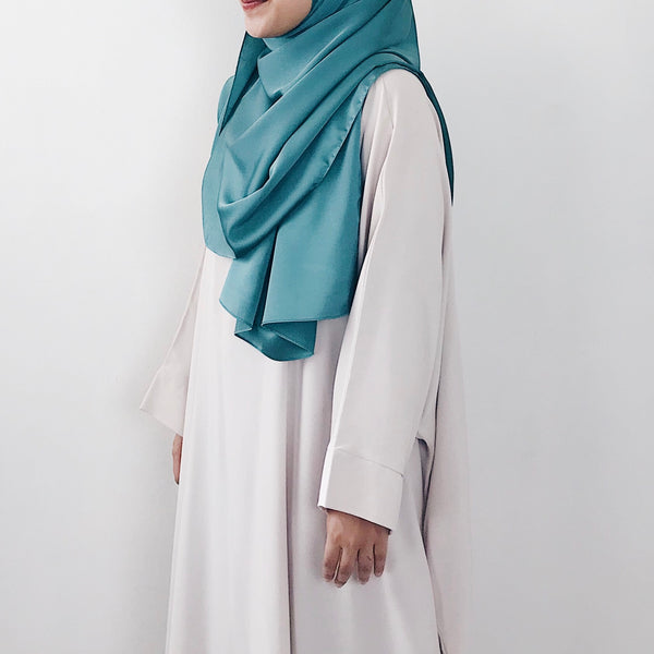 Satin Crepe : Turquoise